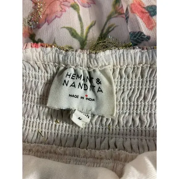 Hemant And Nandita Embellished Pink Pria Maxi Dress Size M - Picture 5 of 6